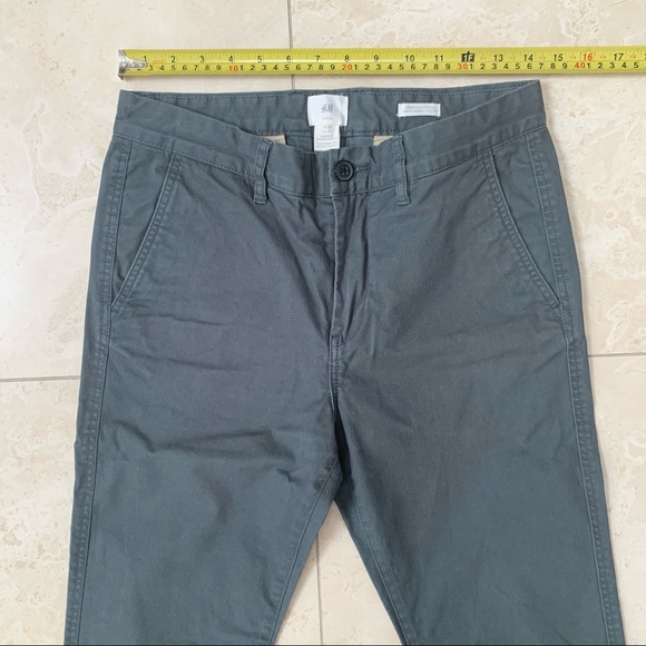 H&M | SKINNY FIT STRETCH CARGO CHINO COTTON TWILL PANT CLASSIC CASUAL - Picture 5 of 7